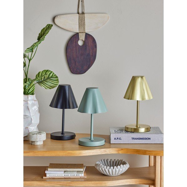 Lampa stołowa LED w kolorze mosiądzu z metalowym kloszem (wysokość 28 cm) Lianna – Bloomingville-image-3
