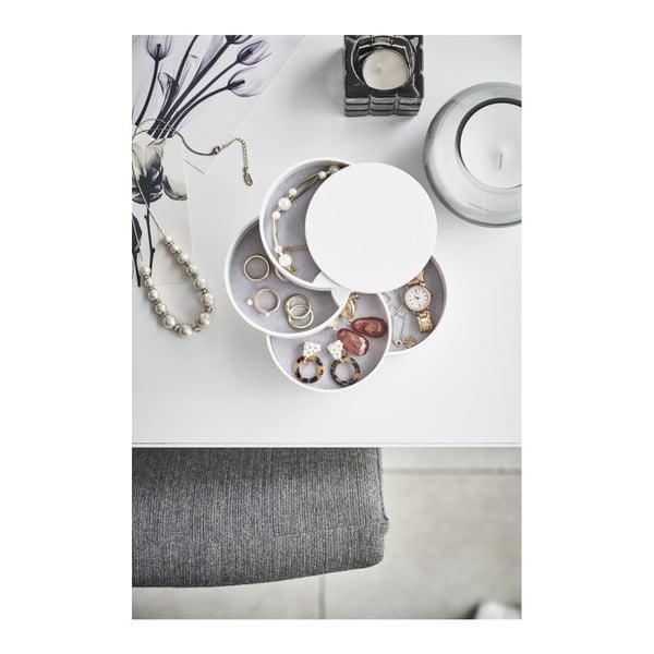 Biała wielopoziomowa szkatułka na biżuterię YAMAZAKI Tower, ⌀ 10 cm-image-3