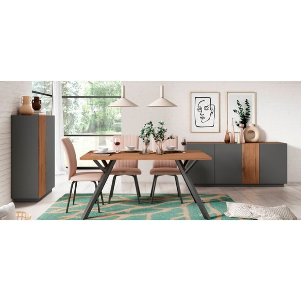 Stół z blatem w dekorze orzecha 90x160 cm Paola – Marckeric-image-1