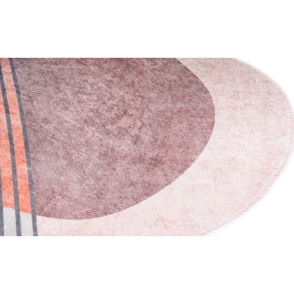 Jasnoróżowo-jasnoszary dywan odpowiedni do prania 80x120 cm Oval – Vitaus-image-2