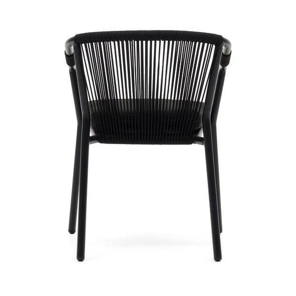 Czarne metalowe krzesło ogrodowe Xelida – Kave Home-image-4