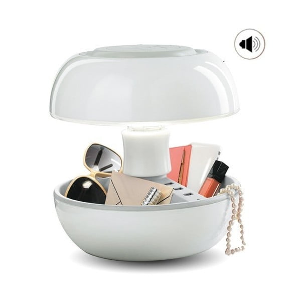 Lampa stołowa, ładowarka i głośnik w jednym Joyo Classic, biała