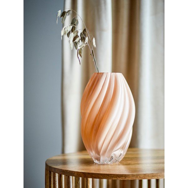 Pomarańczowy szklany wazon (wysokość 30 cm) Kanji – Bloomingville-image-1