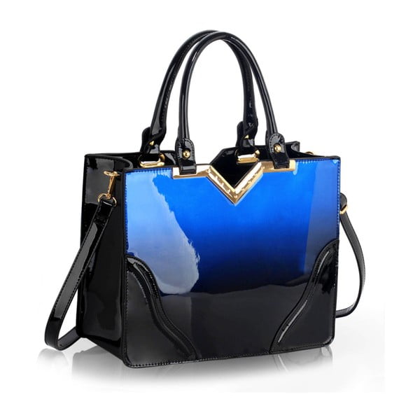 Niebiesko-czarna torebka L&S Bags Totena