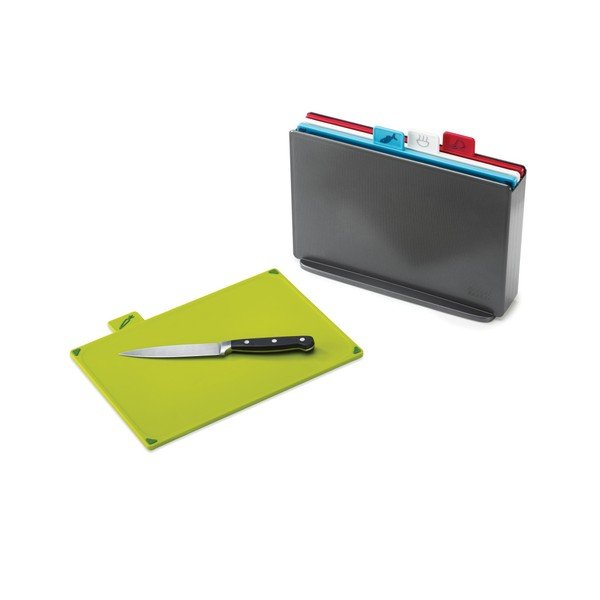 Ciemnoszary stojak z 4 deskami do krojenia Joseph Joseph Index, 30,5x23,3 cm-image-1