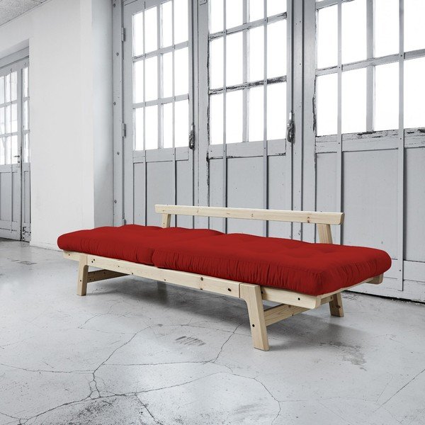 Sofa rozkładana Karup Step Natural/Red-image-2