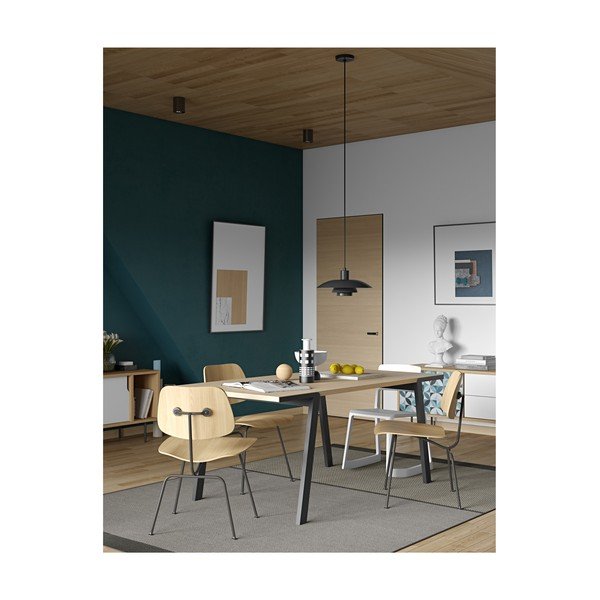 Stół z blatem z dębu i czarnymi nóżkami TemaHome Drift, 180 x 90 cm-image-2