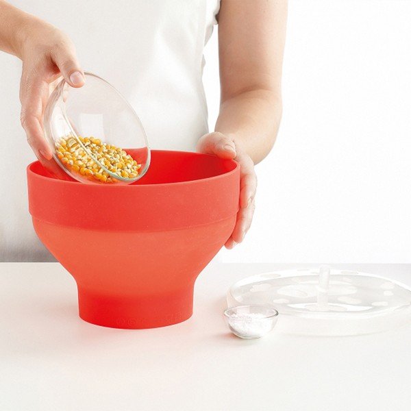 Silikonowa miska na popcorn, czerwona-image-2