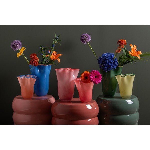 Zielony szklany ręcznie wykonany wazon (wysokość 31,5 cm) Ruffles – PT LIVING-image-1