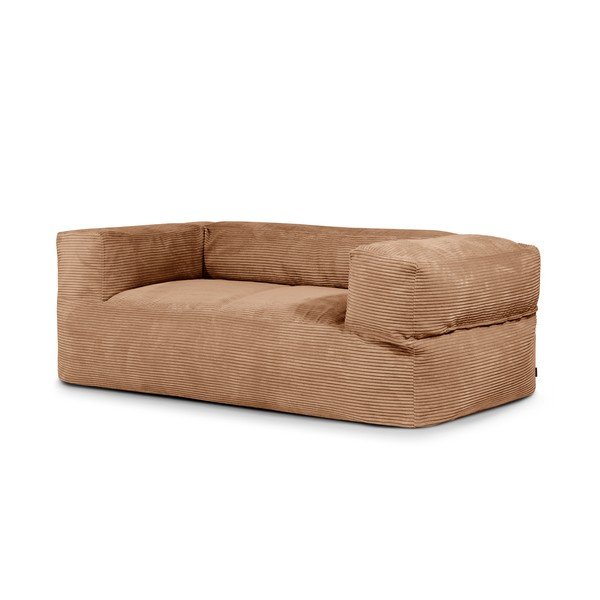 Brązowy sztruksowy worek do siedzenia Sofa MooG – SLOWDOWN