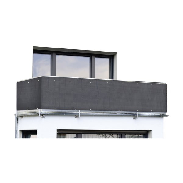 Czarna plastikowa osłona balkonowa 500x85 cm – Maximex