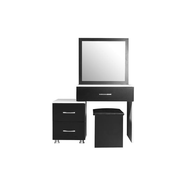Toaletka z taboretem Nice Black