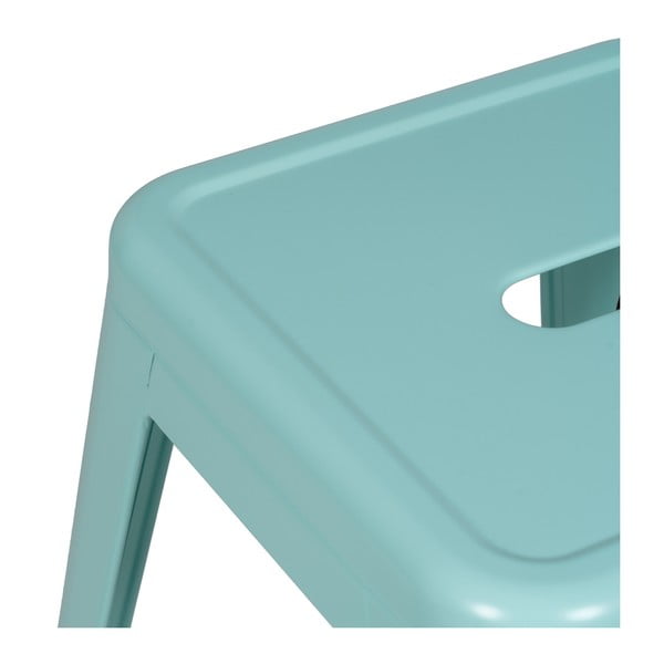 Turkusowe metalowe hokery zestaw 2 szt. (wysokość siedziska 61 cm) – Ixia-image-4