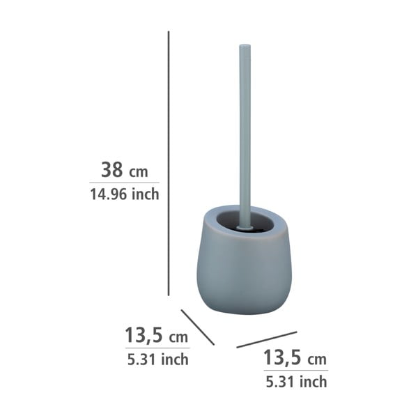Szara ceramiczna szczotka do WC Wenko Badi-image-1