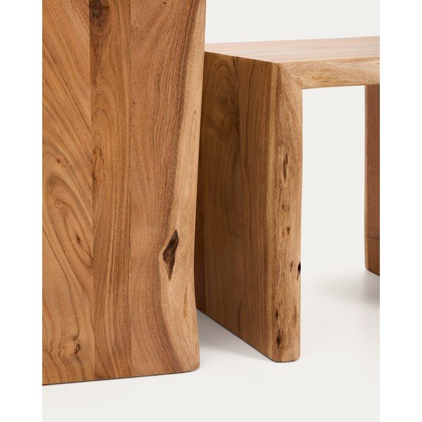 Stoliki z litego drewna akacjowego zestaw 2 szt. 40x50 cm Lomiri – Kave Home-image-4