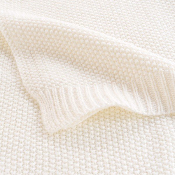 Koc dzianinowy 125x150 cm Tricotine – douceur d'intérieur-image-2