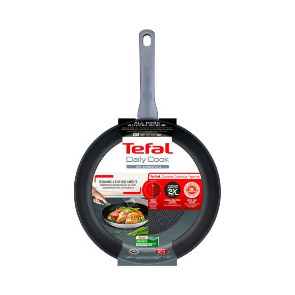 Patelnia z powłoką nieprzywierającą ze stali nierdzewnej ø 28 cm Daily Cook G7300655 – Tefal-image-3