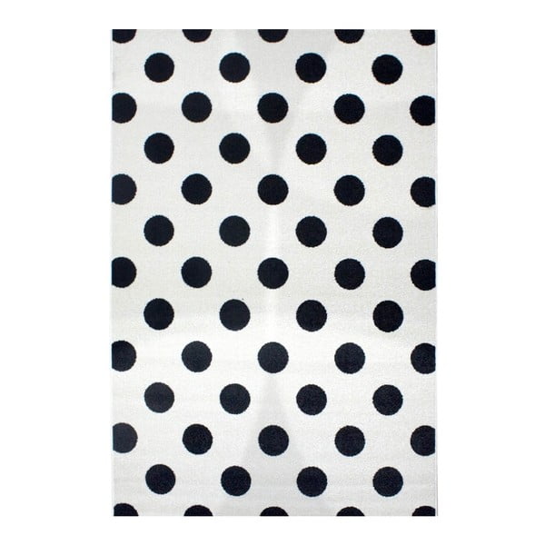 Czarno-biały dywan Razzo Dotts, 150x230 cm