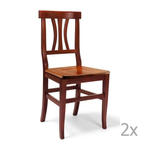 Zestaw 2 krzeseł drewnianych Castagnetti Insieme