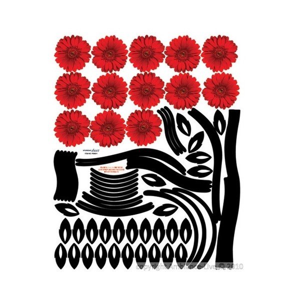 Naklejka Fanastick Red Gerbera Tree-image-2