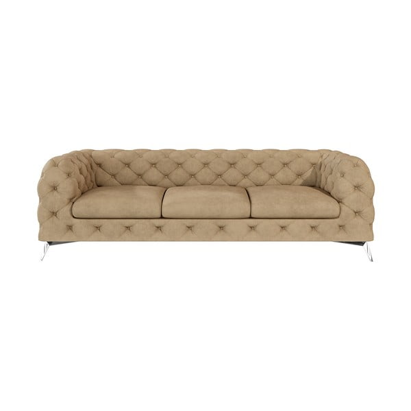 Jasnobrązowa aksamitna sofa 243 cm Chelsea – Ropez