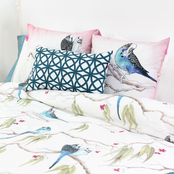 Zestaw 2 bawełnianych poszewek na poduszki Happy Friday Eucalyptus-image-1