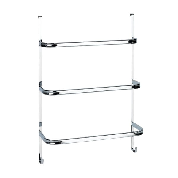 Srebrny wieszak na ręczniki Wenko Towel Holder Chrome, 21x54 cm-image-2