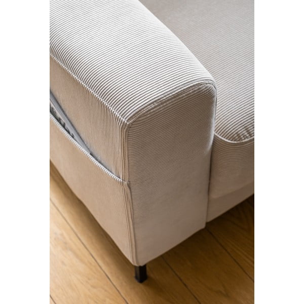 Beżowy sztruksowy fotel Lofty Lilly – Miuform-image-4