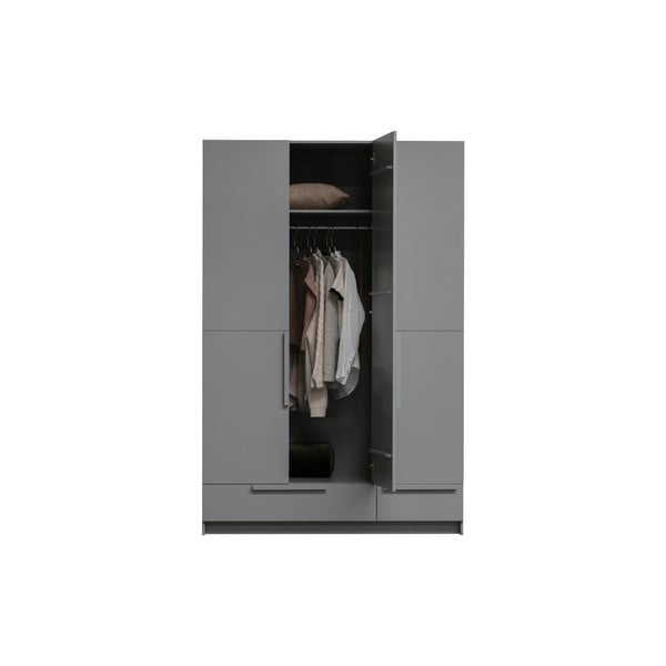 Szara szafa modułowa z litego drewna sosnowego 142x215 cm Pure – WOOOD-image-4