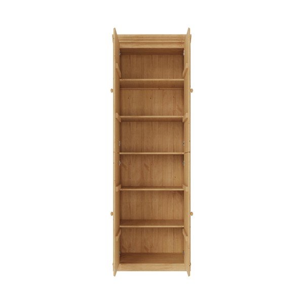 Szafka z litego drewna sosnowego w jasnym naturalnym kolorze 74x223x37 cm Anita – Støraa-image-2