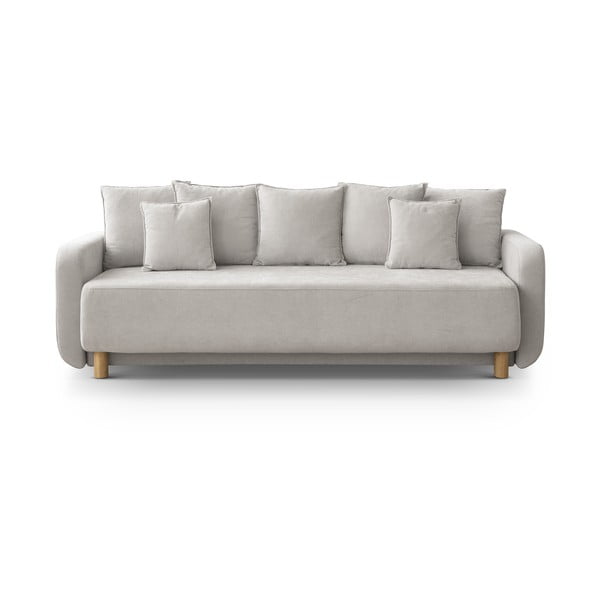 Beżowa rozkładana sofa ze schowkiem 231 cm Elen – Micadoni 