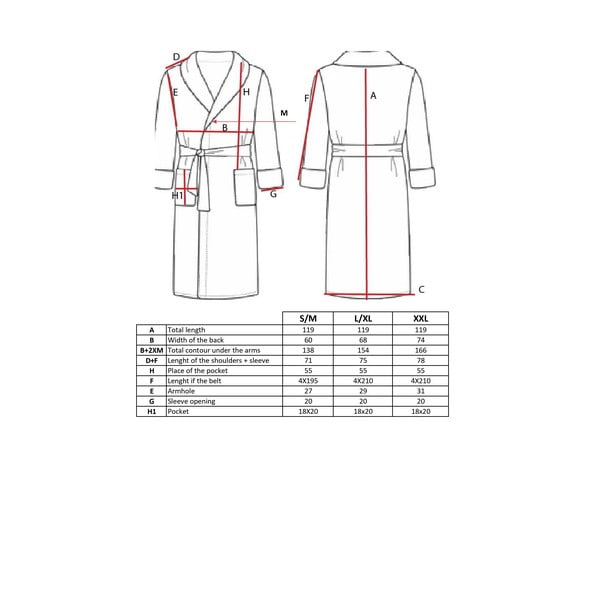 Biały bawełniany szlafrok w rozmiarze S/M Lindu – Tiseco Home Studio-image-4