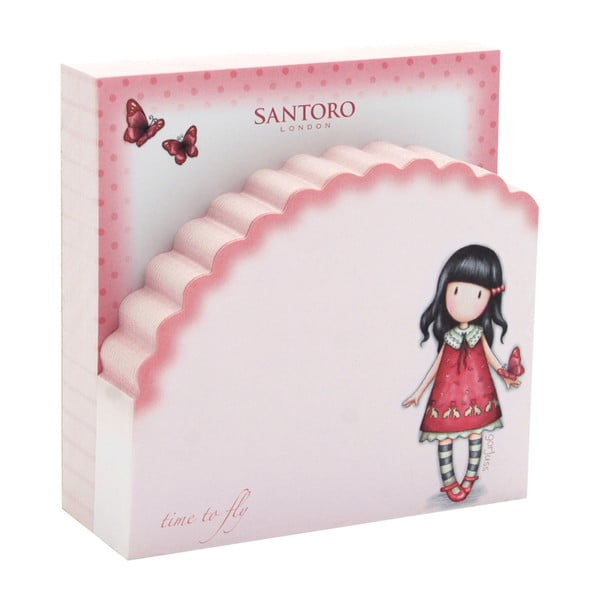 Zestaw różowych samoprzylepnych karteczek Santoro London Fly
