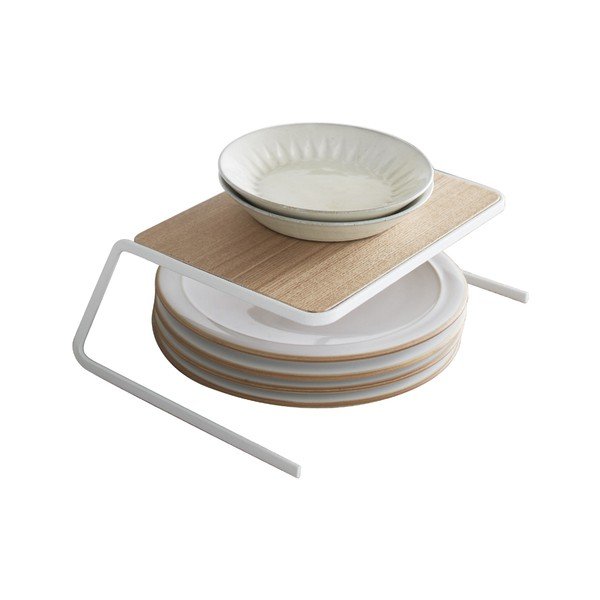 Biało-naturalna drewniana dodatkowa półka 19,5x19,5 cm Tosca – YAMAZAKI-image-3