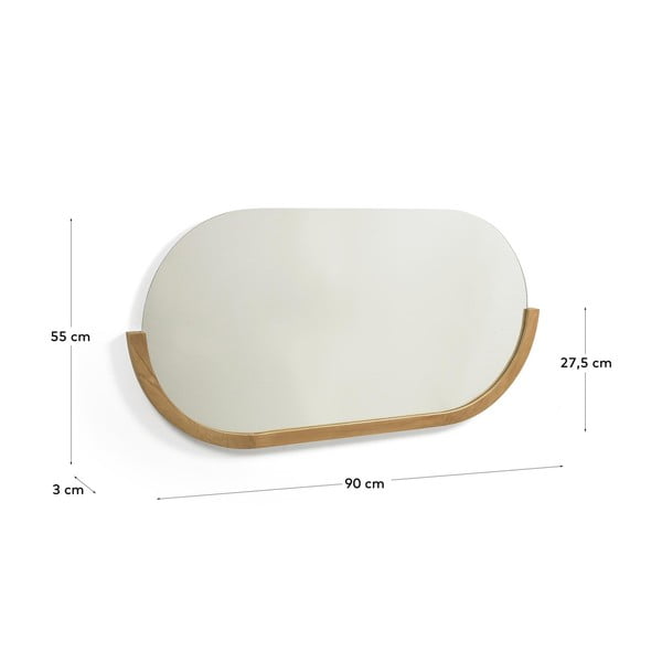 Lustro ścienne z drewnianą ramą 96x55 cm Rokia – Kave Home-image-4