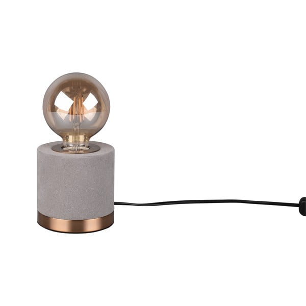 Szara aksamitna lampa stołowa (wysokość 11 cm) Judy – Reality