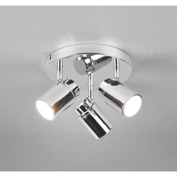 Metalowa lampa punktowa w kolorze błyszczącego srebra Angelo – Trio-image-1