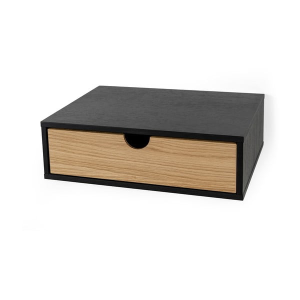 Czarna wisząca szafka nocna Woodman Farsta-image-3