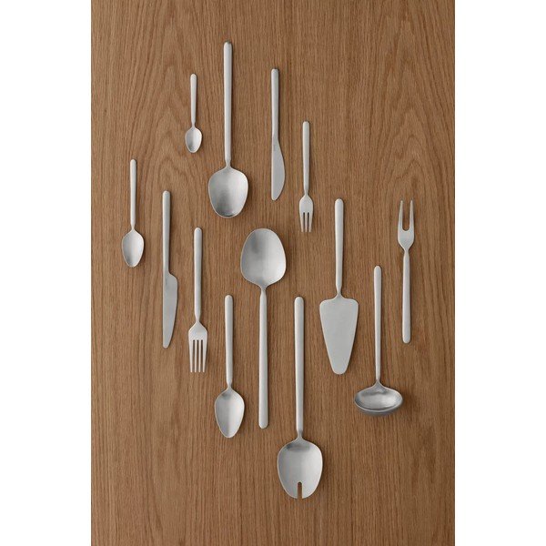 Widelczyki deserowe zestaw 4 szt. ze stali nierdzewnej w kolorze matowego srebra dla 4 osób Stella – Blomus-image-1