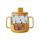 Musztardowy kubek dla dzieci Design Letters Grow With Your Cup