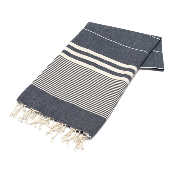 Ręcznik hammam American Stripes B&W, 100x180 cm