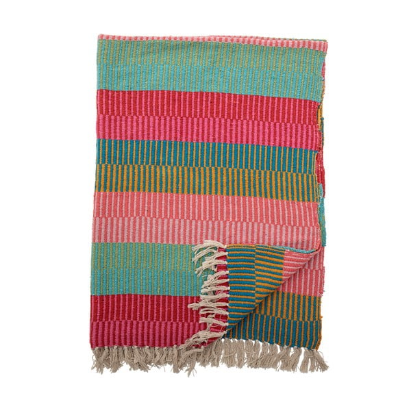 Koc z bawełny z recyklingu 130x160 cm Isnel − Bloomingville-image-3