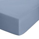 Niebieskie prześcieradło z perkalu z gumką 150x200 cm Easy Iron Percale – Catherine Lansfield
