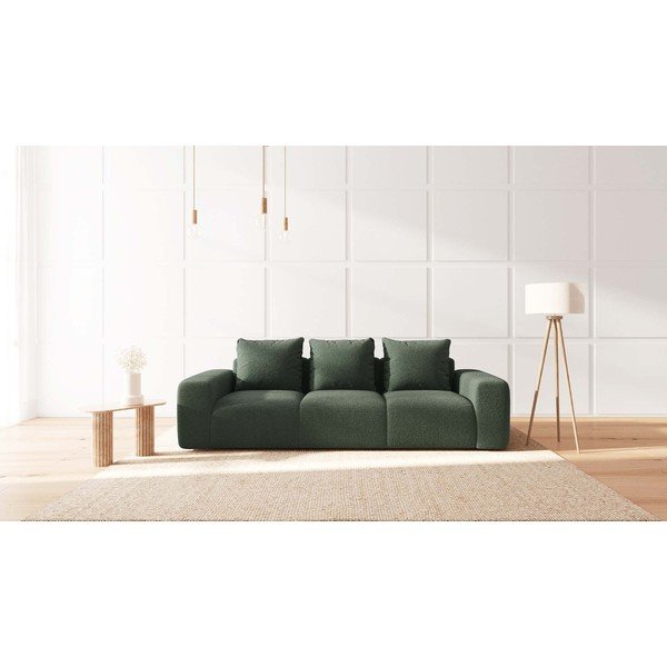 Zielona sofa z materiału bouclé Bouclé 287 cm Feiro – MESONICA-image-1