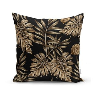 Poszewka na poduszkę Minimalist Cushion Covers Golden Leafes With Black BG, 45x45 cm