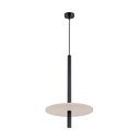 Czarna/beżowa metalowa lampa wisząca ø 30 cm Rilu – Sollux