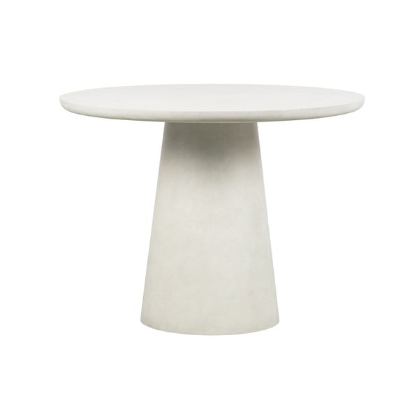 Biały stół z gliny włóknistej WOOOD Damon, ø 100 cm