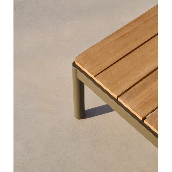 Stolik ogrodowy z litego drewna tekowego 63x149 cm Sorells – Kave Home-image-3