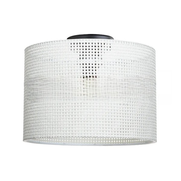 Kremowa lampa sufitowa z tekstylnym kloszem ø 30 cm Goza – Squid Lighting-image-2