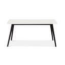 Biały stół z czarnymi nogami Furnhouse Life, 160x90 cm